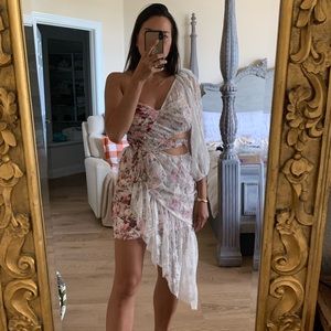 For Love & Lemons Dallas One Shoulder Dress - NWT Size: M